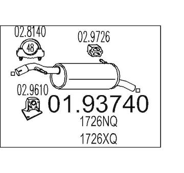 Zadní tlumič výfuku MTS 01.93740