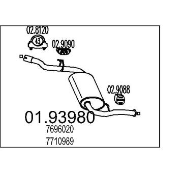 Zadní tlumič výfuku MTS 01.93980