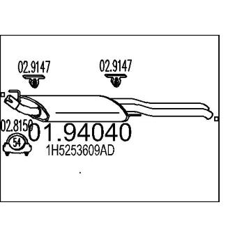 Zadní tlumič výfuku MTS 01.94040