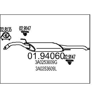 Zadní tlumič výfuku MTS 01.94060