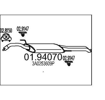 Zadní tlumič výfuku MTS 01.94070
