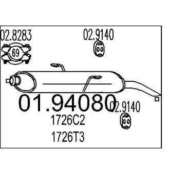 Zadní tlumič výfuku MTS 01.94080