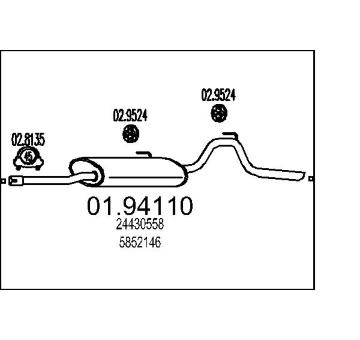 Zadní tlumič výfuku MTS 01.94110