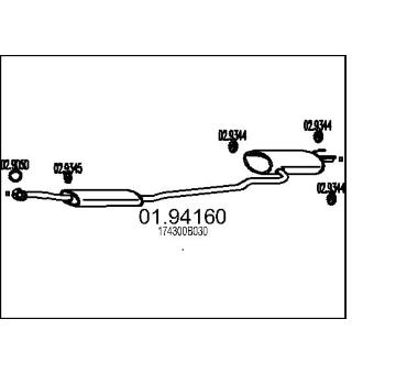 Zadní tlumič výfuku MTS 01.94160
