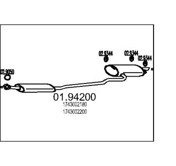 Zadní tlumič výfuku MTS 01.94200