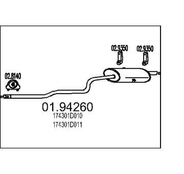Zadní tlumič výfuku MTS 01.94260