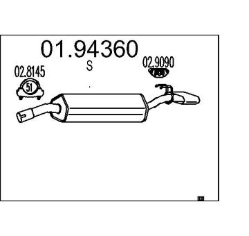 Zadní tlumič výfuku MTS 01.94360