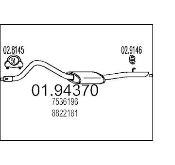 Zadní tlumič výfuku MTS 01.94370