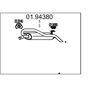 Zadní tlumič výfuku MTS 01.94380