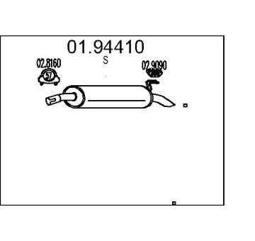Zadní tlumič výfuku MTS 01.94410