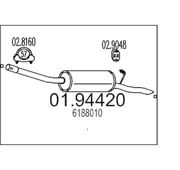 Zadní tlumič výfuku MTS 01.94420