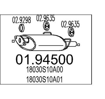 Zadní tlumič výfuku MTS 01.94500