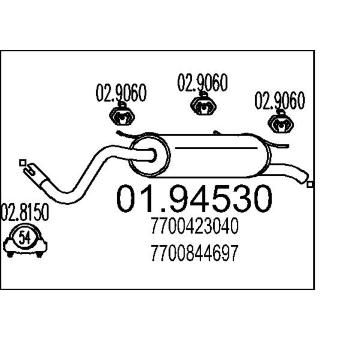 Zadní tlumič výfuku MTS 01.94530