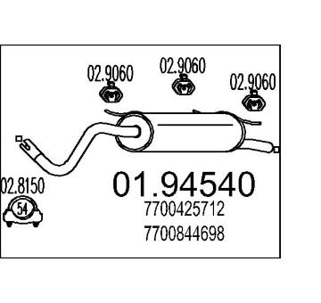 Zadní tlumič výfuku MTS 01.94540