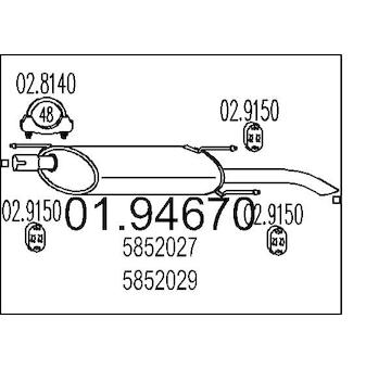 Zadní tlumič výfuku MTS 01.94670