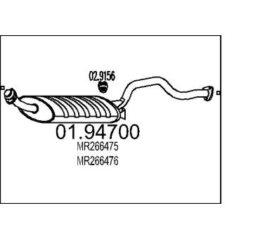 Zadní tlumič výfuku MTS 01.94700