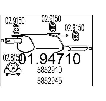 Zadní tlumič výfuku MTS 01.94710