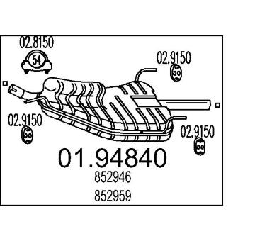 Zadní tlumič výfuku MTS 01.94840