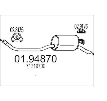 Zadní tlumič výfuku MTS 01.94870