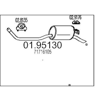 Zadní tlumič výfuku MTS 01.95130