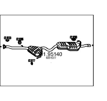 Zadní tlumič výfuku MTS 01.95140