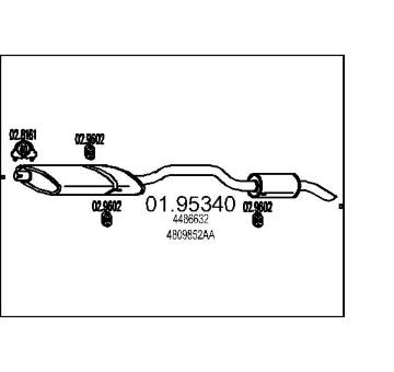 Zadní tlumič výfuku MTS 01.95340