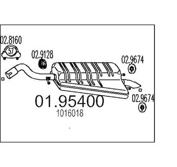 Zadní tlumič výfuku MTS 01.95400