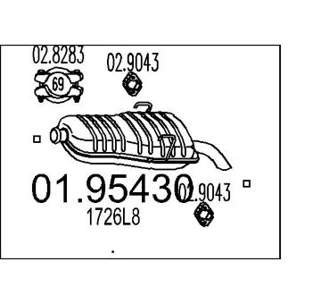 Zadní tlumič výfuku MTS 01.95430