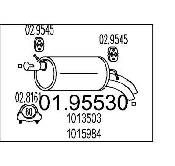 Zadní tlumič výfuku MTS 01.95530