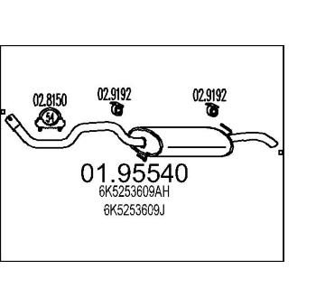 Zadní tlumič výfuku MTS 01.95540