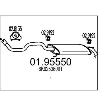 Zadní tlumič výfuku MTS 01.95550