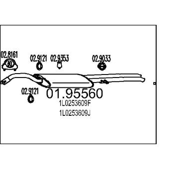 Zadní tlumič výfuku MTS 01.95560