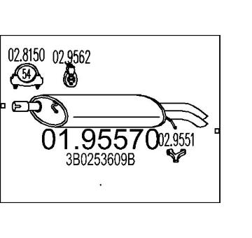 Zadní tlumič výfuku MTS 01.95570