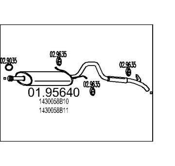 Zadní tlumič výfuku MTS 01.95640