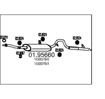 Zadní tlumič výfuku MTS 01.95660