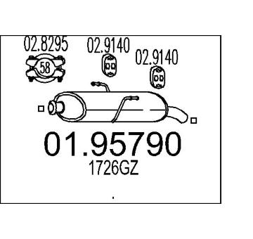 Zadní tlumič výfuku MTS 01.95790