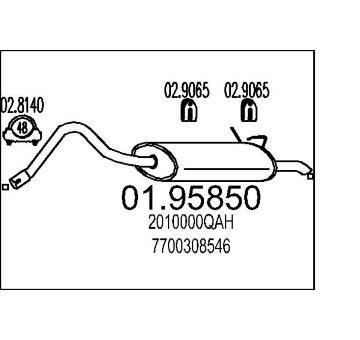 Zadni tlumic vyfuku MTS 01.95850