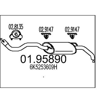 Zadní tlumič výfuku MTS 01.95890