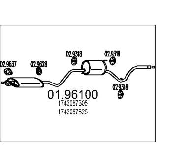Zadní tlumič výfuku MTS 01.96100