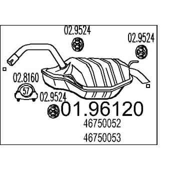 Zadní tlumič výfuku MTS 01.96120