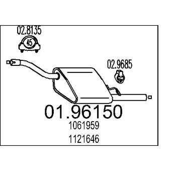 Zadní tlumič výfuku MTS 01.96150
