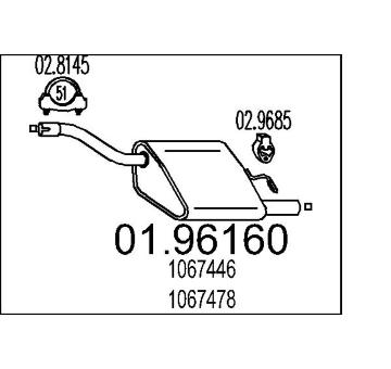 Zadní tlumič výfuku MTS 01.96160