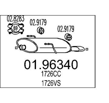 Zadní tlumič výfuku MTS 01.96340