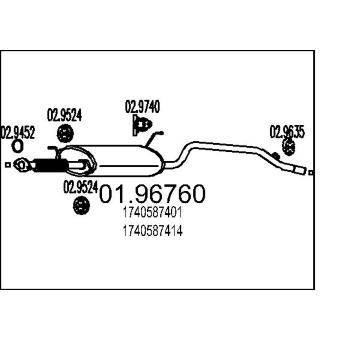 Zadní tlumič výfuku MTS 01.96760