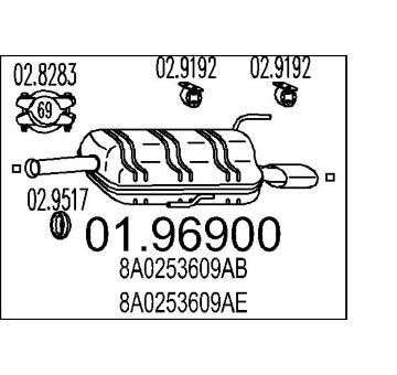 Zadni tlumic vyfuku MTS 01.96900