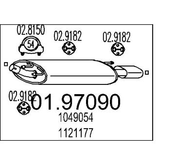 Zadní tlumič výfuku MTS 01.97090