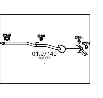 Zadní tlumič výfuku MTS 01.97140