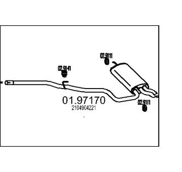 Zadni tlumic vyfuku MTS 01.97170