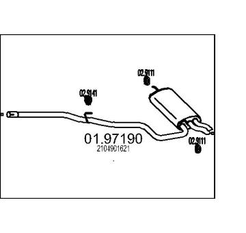 Zadni tlumic vyfuku MTS 01.97190