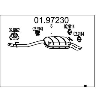 Zadní tlumič výfuku MTS 01.97230